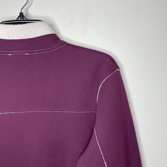 NORTH FACE Jacket Womens Large Purple Faux Suede Kanten Sherpa Lining A5 Series - Picture 5 of 10
